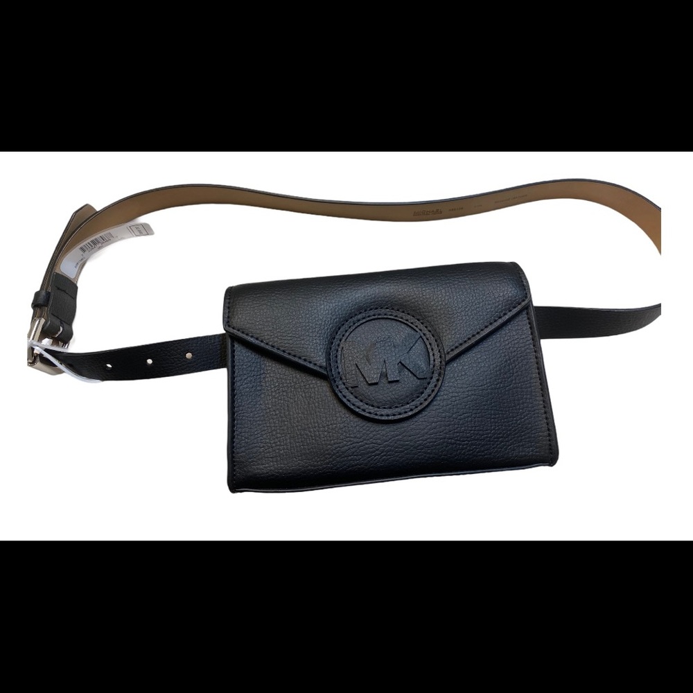 Michael Kors Genuine Leather Fanny Pack Black L/XL
